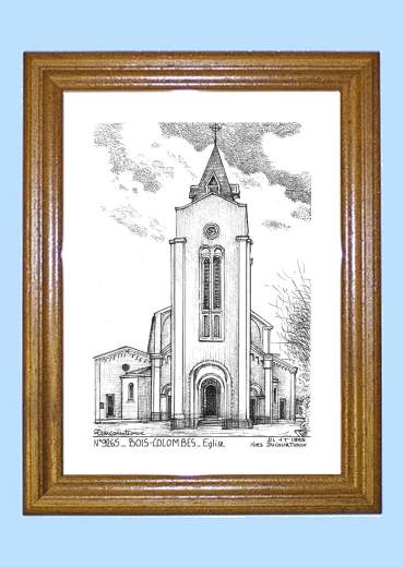 Biblioth?que Bois Colombes : Cadre bois teint? impression Noir sur la ville de BOIS COLOMBES Titre Biblioth?que Bois Colombes : Cadre bois teint? impression Noir sur la ville de BOIS COLOMBES Titre