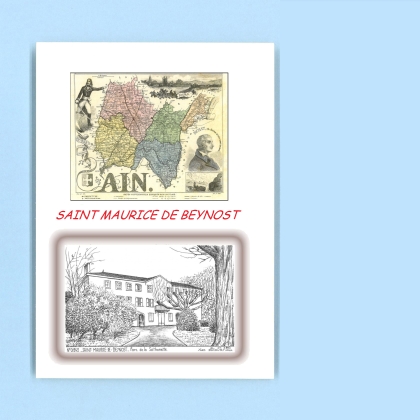 Cartes Postales impression Noir avec dpartement sur la ville de ST MAURICE DE BEYNOST Titre : parc de la sathonette