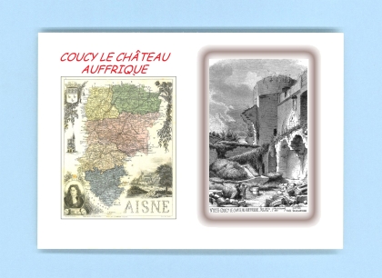 Cartes Postales impression Noir avec dpartement sur la ville de COUCY LE CHATEAU AUFFRIQUE Titre : tour de la poterne