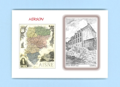 Cartes Postales impression Noir avec dpartement sur la ville de HIRSON Titre : musee