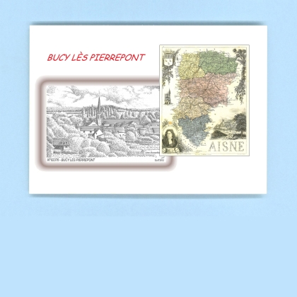 Cartes Postales impression Noir avec dpartement sur la ville de BUCY LES PIERREPONT Titre : vue