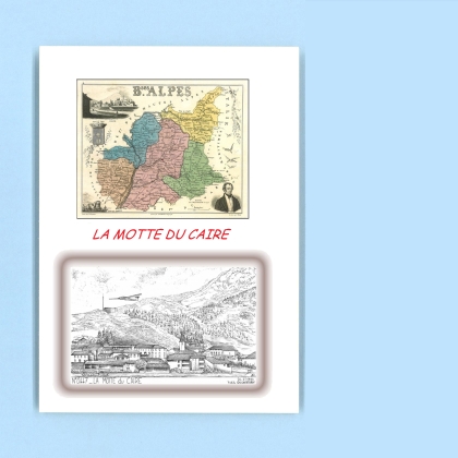 Cartes Postales impression Noir avec dpartement sur la ville de LA MOTTE DU CAIRE Titre : vue