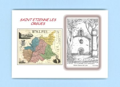 Cartes Postales impression Noir avec dpartement sur la ville de ST ETIENNE LES ORGUES Titre : notre dame de lure