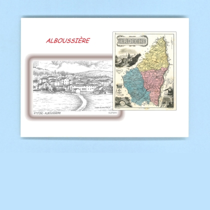 Cartes Postales impression Noir avec dpartement sur la ville de ALBOUSSIERE Titre : vue