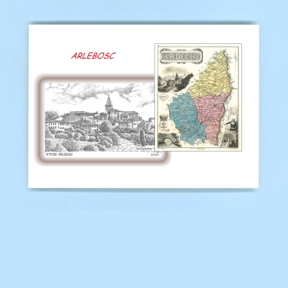 Cartes Postales impression Noir avec dpartement sur la ville de ARLEBOSC Titre : vue
