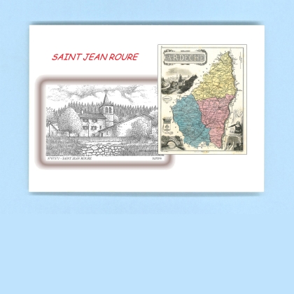 Cartes Postales impression Noir avec dpartement sur la ville de ST JEAN ROURE Titre : vue