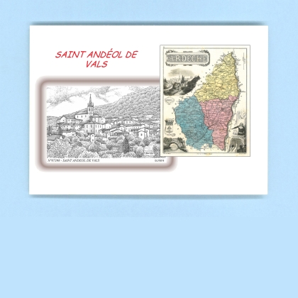 Cartes Postales impression Noir avec dpartement sur la ville de ST ANDEOL DE VALS Titre : vue