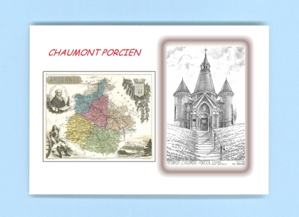 Cartes Postales impression Noir avec dpartement sur la ville de CHAUMONT PORCIEN Titre : chapelle st berthauld