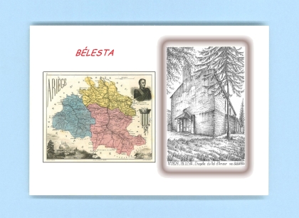 Cartes Postales impression Noir avec dpartement sur la ville de BELESTA Titre : chapelle du val d amour