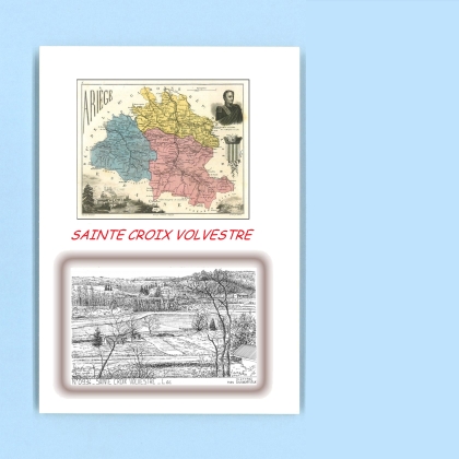 Cartes Postales impression Noir avec dpartement sur la ville de STE CROIX VOLVESTRE Titre : lac