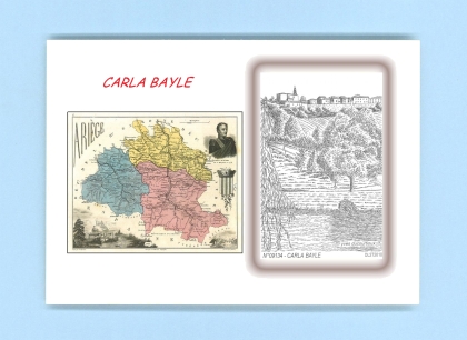 Cartes Postales impression Noir avec dpartement sur la ville de CARLA BAYLE Titre : vue