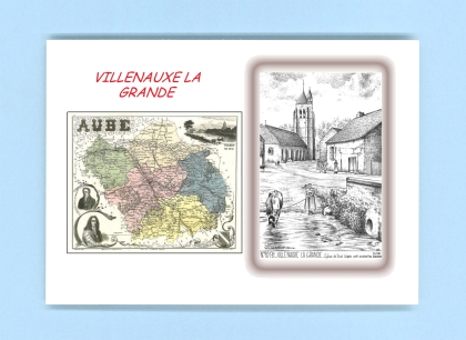 Cartes Postales impression Noir avec dpartement sur la ville de VILLENAUXE LA GRANDE Titre : eglise de dival (d apres ca)