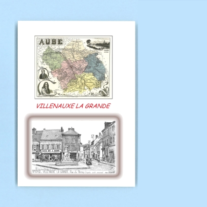 Cartes Postales impression Noir avec dpartement sur la ville de VILLENAUXE LA GRANDE Titre : rue du perrey (d apres ca)