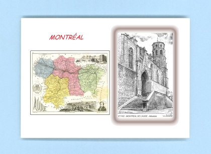 Cartes Postales impression Noir avec dpartement sur la ville de MONTREAL Titre : collegiale