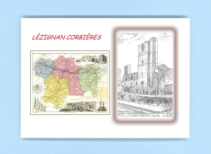 Cartes Postales impression Noir avec dpartement sur la ville de LEZIGNAN CORBIERES Titre : st felix
