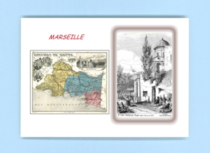 Cartes Postales impression Noir avec dpartement sur la ville de MARSEILLE Titre : musee