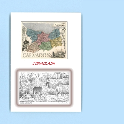 Cartes Postales impression Noir avec dpartement sur la ville de CORMOLAIN Titre : vue