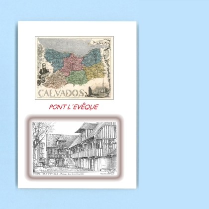Cartes Postales impression Noir avec dpartement sur la ville de PONT L EVEQUE Titre : maison des dominicaines