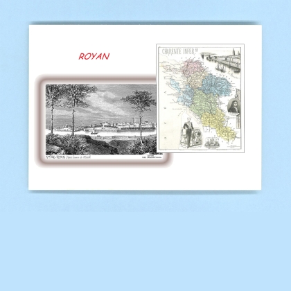 Cartes Postales impression Noir avec dpartement sur la ville de ROYAN Titre : vue