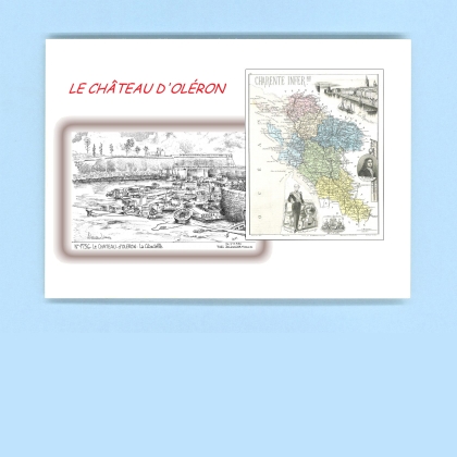 Cartes Postales impression Noir avec dpartement sur la ville de LE CHATEAU D OLERON Titre : la citadelle