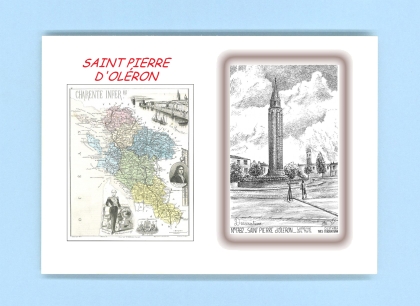 Cartes Postales impression Noir avec dpartement sur la ville de ST PIERRE D OLERON Titre : lanterne des morts
