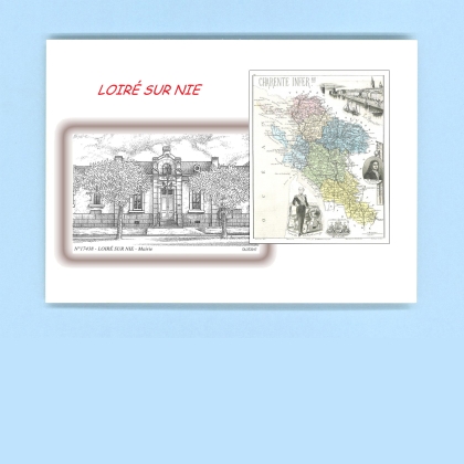 Cartes Postales impression Noir avec dpartement sur la ville de LOIRE SUR NIE Titre : mairie