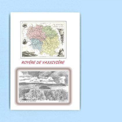 Cartes Postales impression Noir avec dpartement sur la ville de ROYERE DE VASSIVIERE Titre : lac de vassiviere