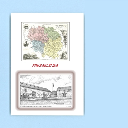 Cartes Postales impression Noir avec dpartement sur la ville de FRESSELINES Titre : espace monet rollinat