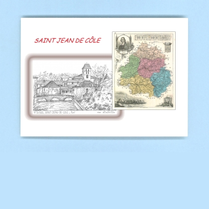 Cartes Postales impression Noir avec dpartement sur la ville de ST JEAN DE COLE Titre : pont