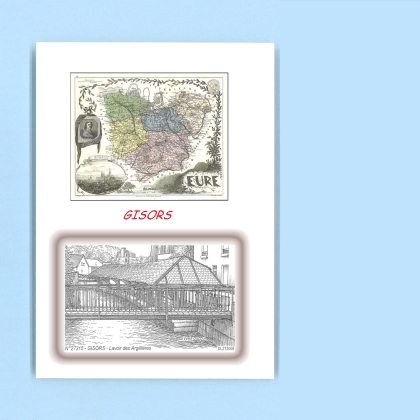 Cartes Postales impression Noir avec dpartement sur la ville de GISORS Titre : lavoir des argillieres