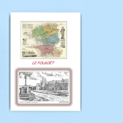 Cartes Postales impression Noir avec dpartement sur la ville de LE FOLGOET Titre : le doyenne