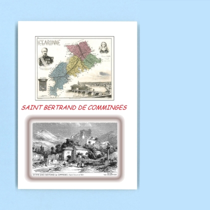 Cartes Postales impression Noir avec dpartement sur la ville de ST BERTRAND DE COMMINGES Titre : vue