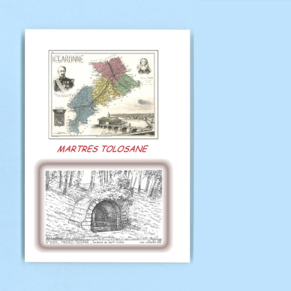 Cartes Postales impression Noir avec dpartement sur la ville de MARTRES TOLOSANE Titre : fontaine de st vidian