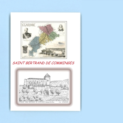 Cartes Postales impression Noir avec dpartement sur la ville de ST BERTRAND DE COMMINGES Titre : cathedrale ste marie