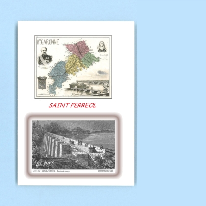 Cartes Postales impression Noir avec dpartement sur la ville de ST FERREOL Titre : bassin de lampy