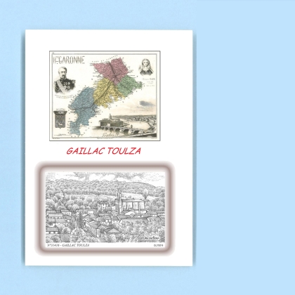 Cartes Postales impression Noir avec dpartement sur la ville de GAILLAC TOULZA Titre : vue