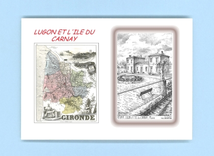 Cartes Postales impression Noir avec dpartement sur la ville de LUGON ET L ILE DU CARNAY Titre : mairie