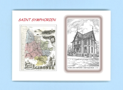 Cartes Postales impression Noir avec dpartement sur la ville de ST SYMPHORIEN Titre : chalet francois mauriac