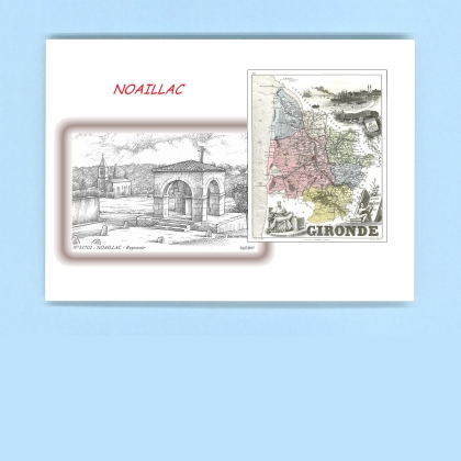 Cartes Postales impression Noir avec dpartement sur la ville de NOAILLAC Titre : reposoir