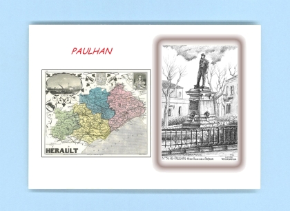 Cartes Postales impression Noir avec dpartement sur la ville de PAULHAN Titre : milan rastislav stefanik