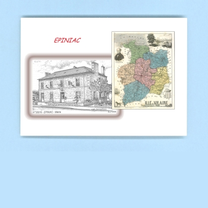 Cartes Postales impression Noir avec dpartement sur la ville de EPINIAC Titre : mairie