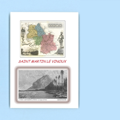 Cartes Postales impression Noir avec dpartement sur la ville de ST MARTIN LE VINOUX Titre : le casque de neron