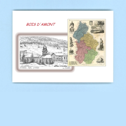 Cartes Postales impression Noir avec dpartement sur la ville de BOIS D AMONT Titre : vue