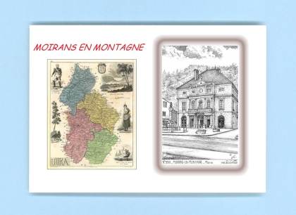 Cartes Postales impression Noir avec dpartement sur la ville de MOIRANS EN MONTAGNE Titre : mairie