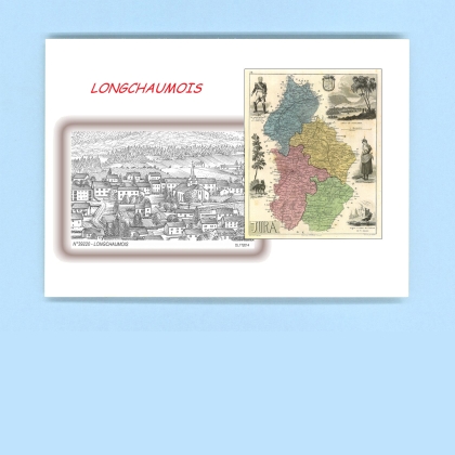 Cartes Postales impression Noir avec dpartement sur la ville de LONGCHAUMOIS Titre : vue