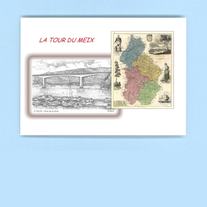 Cartes Postales impression Noir avec dpartement sur la ville de LA TOUR DU MEIX Titre : pont de la pyle