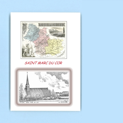 Cartes Postales impression Noir avec dpartement sur la ville de ST MARC DU COR Titre : vue