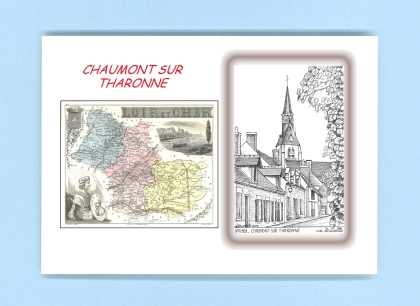 Cartes Postales impression Noir avec dpartement sur la ville de CHAUMONT SUR THARONNE Titre : vue
