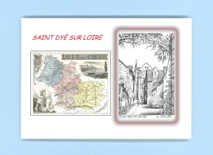 Cartes Postales impression Noir avec dpartement sur la ville de ST DYE SUR LOIRE Titre : vue