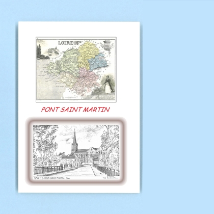 Cartes Postales impression Noir avec dpartement sur la ville de PONT ST MARTIN Titre : vue